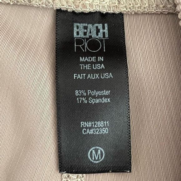 Beach Riot Women’s Stretchy Seamless Tan Taupe Mid-Rise Leggings SZ M # 1143 - Picture 8 of 13